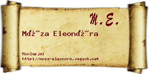 Móza Eleonóra névjegykártya